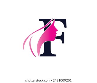 Lavish Girl F Letter Vector Logo
