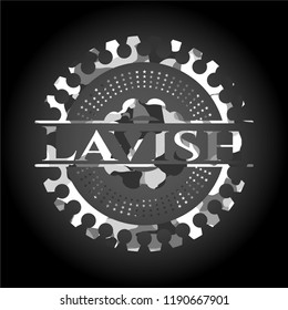 Lavish on grey camouflage pattern