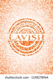 Lavish orange mosaic emblem