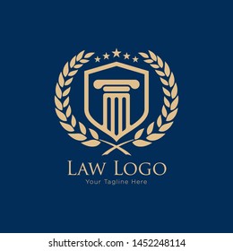 diseños de logo de la academia de derecho. Logotipo de educación jurídica. Logotipo de firma de abogados