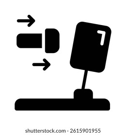 Law of action icon creatively designed in glyph style