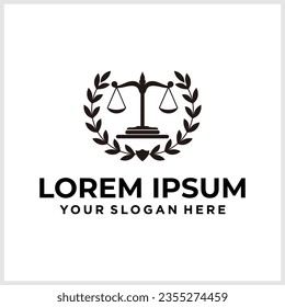 law attorney advocate vector icon logo design template