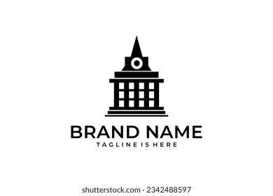 law attorney building vector logo