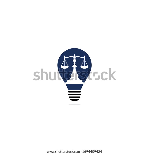 Law Attorney Bulb Shape Concept Logo Stock Vector Royalty Free 1694409424