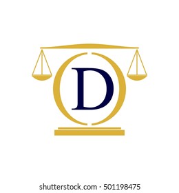 Law and attorney logo in alphabet