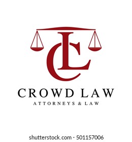Law and Attorney logo in alphabet letter