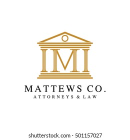 Law And Attorney Logo In Alphabet Letter