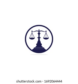 Law and Attorney Logo Design. Law firm and office vector logo design.	