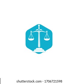 Law and Attorney Logo Design. Law firm and office vector logo design.	