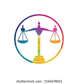 Law and Attorney Logo Design. Law firm and office vector logo design.