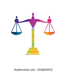 Law and Attorney Logo Design. Law firm and office vector logo design.