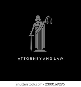 Law and attorney Logo design vector art template design 