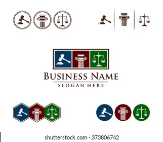 Law and attorney logo, elegant law and attorney firm vector logo design,  vol 4