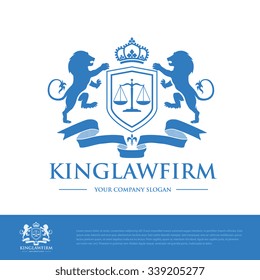 Law and attorney logo template