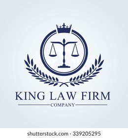 Law and attorney logo template