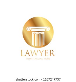 Law and Attorney Logo Template. Creative Pillar Law Concept Logo Design Template. law legal concept logo icon vector template. 