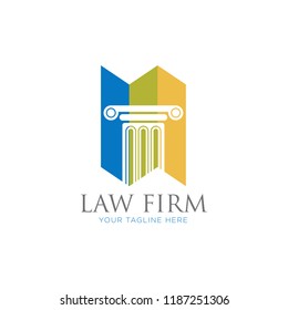 Law and Attorney Logo Template. Creative Pillar Law Concept Logo Design Template. law legal concept logo icon vector template. 