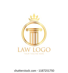 Law and Attorney Logo Template. Creative Pillar Law Concept Logo Design Template. law legal concept logo icon vector template. 