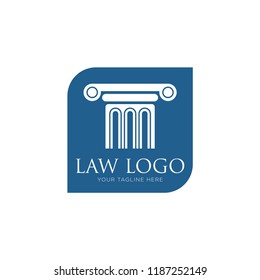 Law and Attorney Logo Template. Creative Pillar Law Concept Logo Design Template. law legal concept logo icon vector template. 