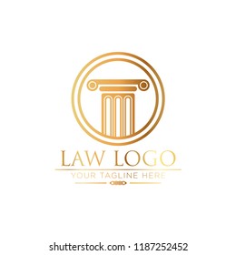Law and Attorney Logo Template. Creative Pillar Law Concept Logo Design Template. law legal concept logo icon vector template. 