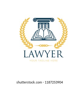 Law and Attorney Logo Template. Creative Pillar Law Concept Logo Design Template. law legal concept logo icon vector template. 