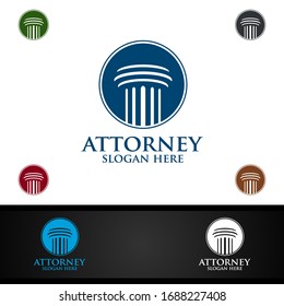 Law and Attorney Vector Logo Design