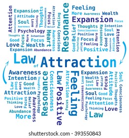 Law Attraction English Language Word Cloud Stock Vector (Royalty Free ...