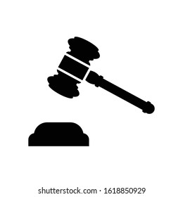 Law, Auction icon, vector graphics