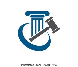 Law or Auction Logo Template Design Vector, Emblem, Design Concept, Creative Symbol, Icon