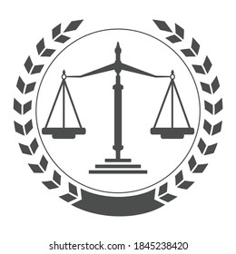 Law Balance And Attorney Monogram Logo Design. Law Firm And Office Vector Logo Design.