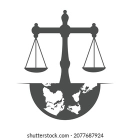Law Balance And Attorney Monogram Logo Design. Law Firm And Office Vector Logo Design.