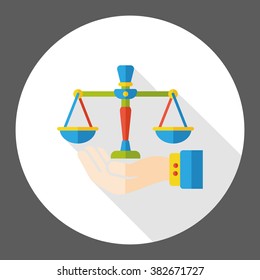 Law Balance flat icon