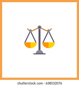 Law balance icon. Scale vector