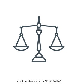 Law, balance icon suitable for info graphics, websites and print media and  interfaces. Line vector icon.