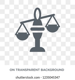 law Balance icon. Trendy flat vector law Balance icon on transparent background from law and justice collection. 