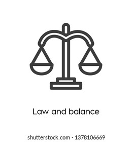 Law and balance icon vector