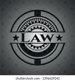 Law black emblem. Vector Illustration. Detailed.