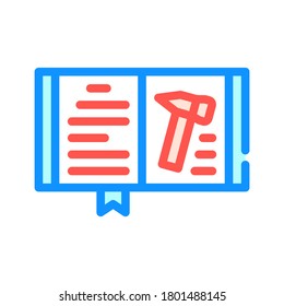 vector de icono de color del libro de leyes. firma del libro de leyes. ilustración de símbolo aislado