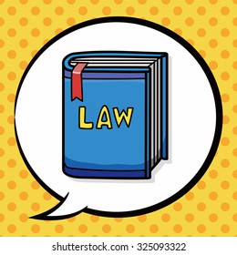 law book doodle, speech bubble