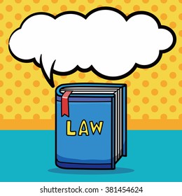 law book doodle, speech bubble