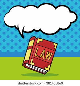 law book doodle, speech bubble