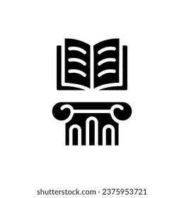 Law Book Filled Icon Vector Illustration