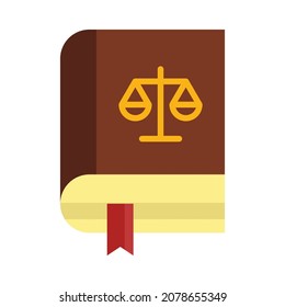law book flat clipart vector illustration