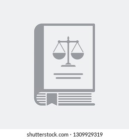 Law book flat icon
