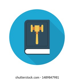  law book glyph flat vector icon