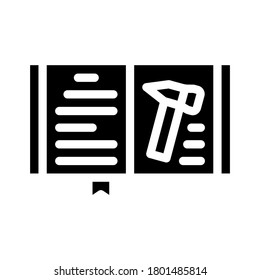 law book glyph icon vector. law book sign. isolated contour symbol black illustration