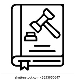 Elemento del icono del libro de leyes para el diseño