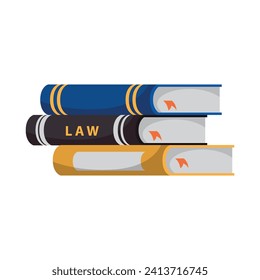 Law book icon illustration. Vector design