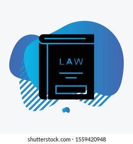Law Book icon isolated on background
