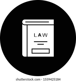 Law Book icon isolated on background
